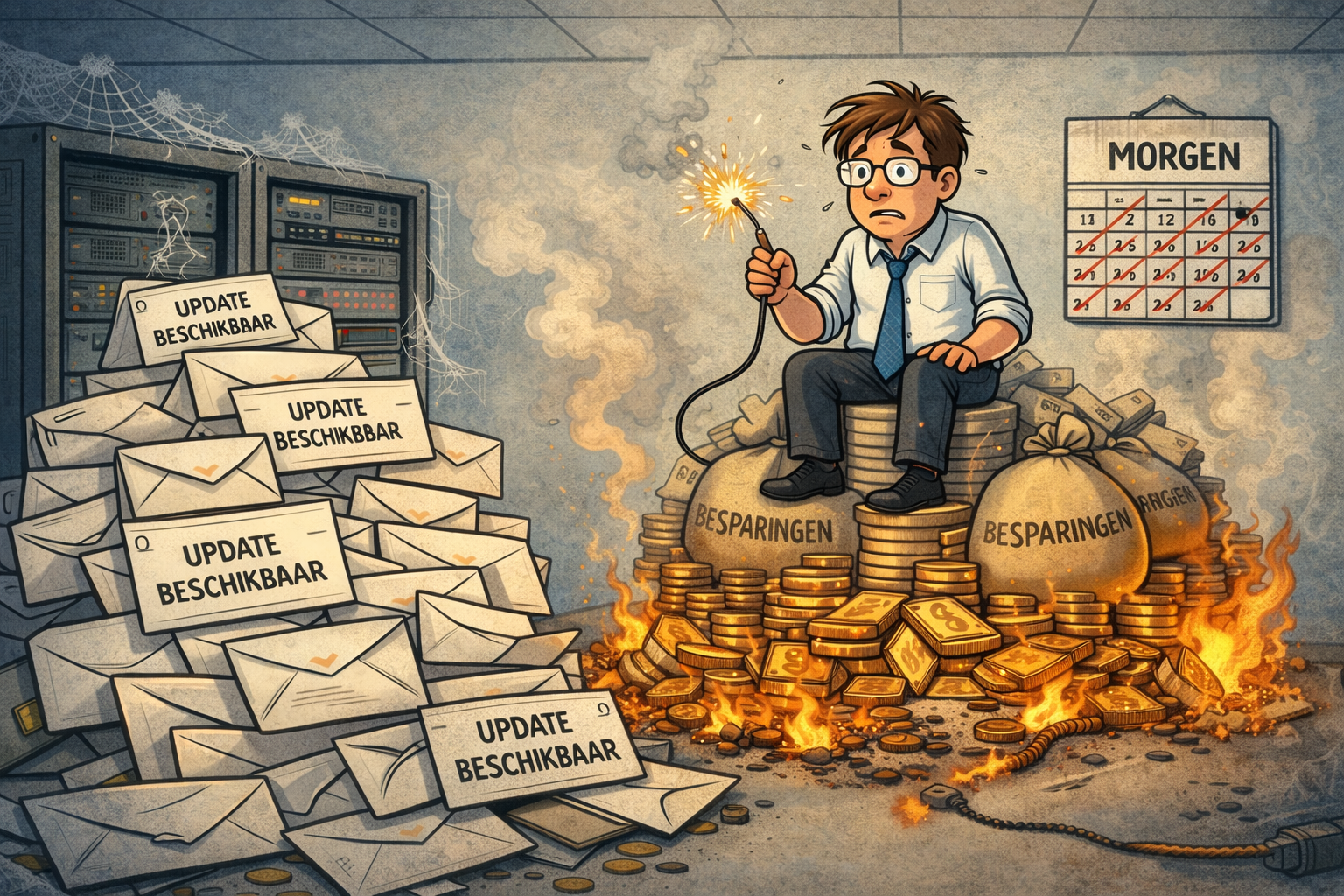 De factuur die niemand ziet: hoe uitstelgedrag rond legacy software geld verbrandt
