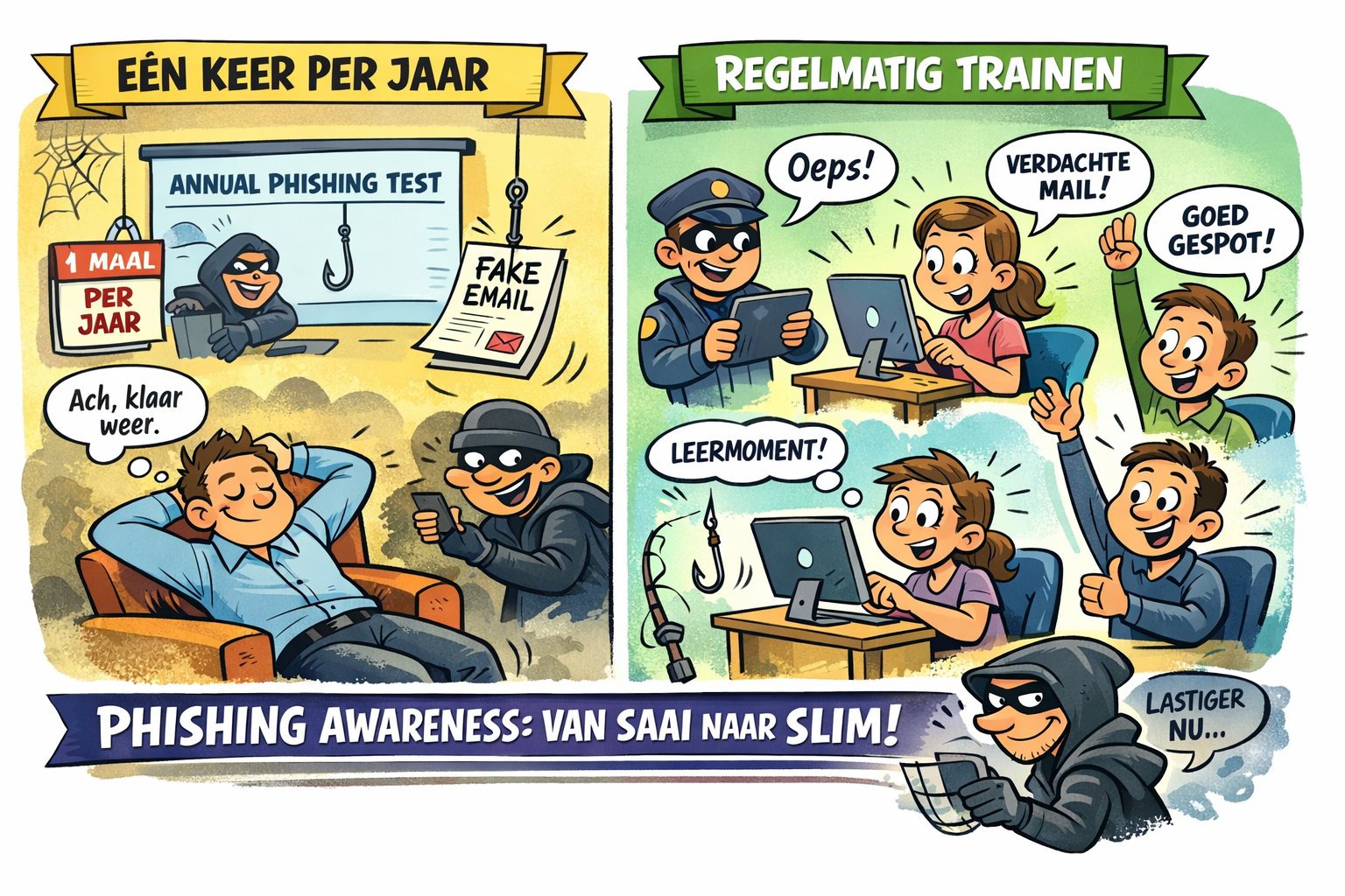 Phishingtraining: waarom één keer per jaar niet genoeg is
