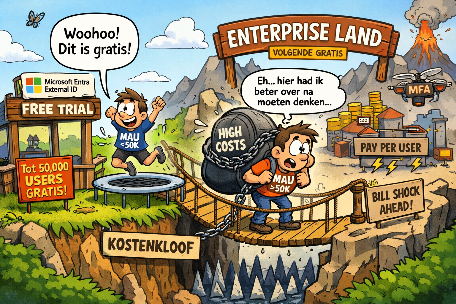 Gratis tot 50.000 gebruikers? Of het begin van een dure gewoonte?